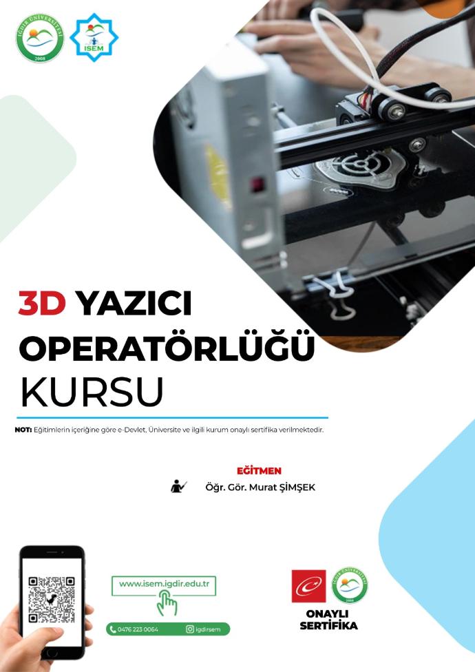 3D Yazıcı Operatörlüğü Kursu